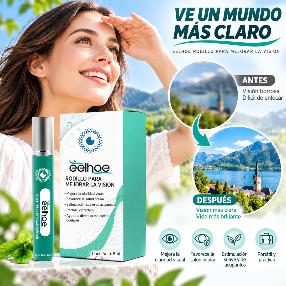 ClairVision-Roller: Visión 4K y adiós a la visión borrosa instantánea | Menos visión borrosa, más comodidad diaria...